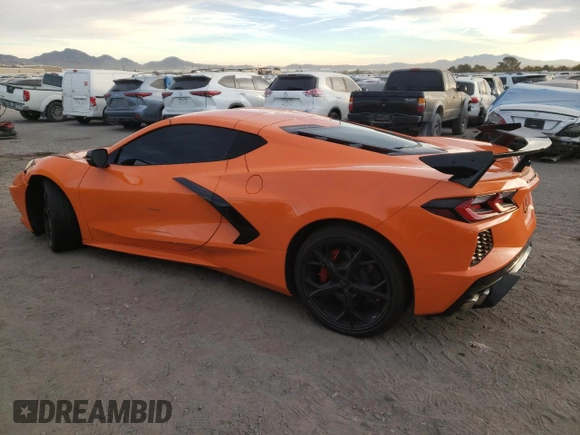 2022 Chevrolet Corvette 1LT with VIN 1G1YA2D48N5107888, listed as a Copart auction lot 81592604 with 33,881 mi miles and Salvage Title. Bid and sale history available at carsss.com. Image 2.