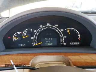 2001 Mercedes-Benz S-Class with VIN WDBNG70J81A180714, listed as a Copart auction lot 46753165 with 194,528 mi miles and Clean Title. Bid and sale history available at carsss.com. Image 9.