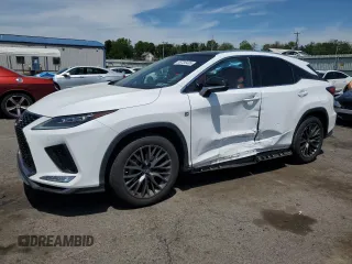 2020 Lexus RX 350 F Sport Performance with VIN 2T2YZMDA5LC257258, listed as a Copart auction lot 56735485 with 76,576 mi miles and Salvage title. Bid and sale history available at DreamBid. Image 1.