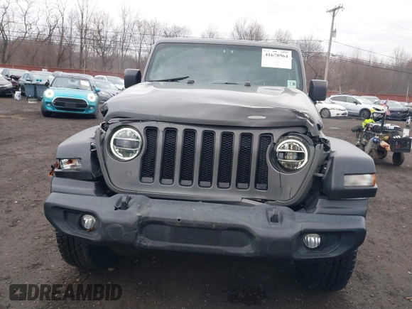 2021 Jeep Wrangler Unlimited Sport S with VIN 1C4HJXDG5MW614688, listed as a IAAI auction lot 41678964 with 89,309 mi miles. Bid and sale history available at carsss.com. Image 12.