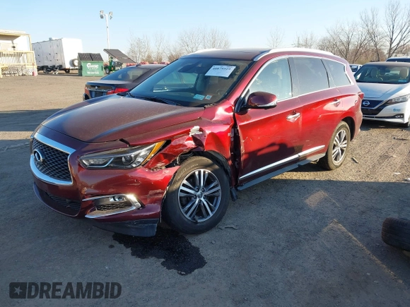 2020 Infiniti QX60 Luxe with VIN 5N1DL0MM0LC511566, listed as a IAAI auction lot 40879519 with 90,479 mi miles and . Bid and sale history available at DreamBid. Image 17.