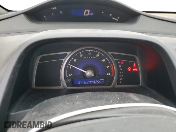 2007 Honda Civic EX with VIN 2HGFA16877H302791, listed as a Copart auction lot 51940435 with 197,163 mi miles and Salvage Title. Bid and sale history available at DreamBid. Image 9.