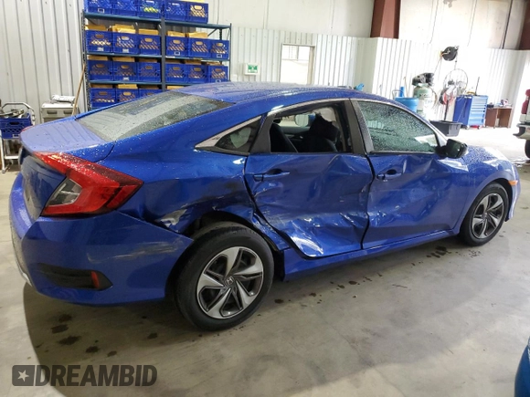 2020 Honda Civic LX with VIN 19XFC2F62LE024577, listed as a Copart auction lot 50799335 with 27,215 mi miles and Salvage Title. Bid and sale history available at DreamBid. Image 3.