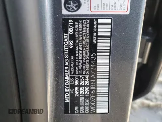 2020 Mercedes-Benz E-Class E 450 with VIN WDDZF6JB8LA724435, listed as a Copart auction lot 88094595 with 56,070 mi miles and Salvage Title. Bid and sale history available at carsss.com. Image 12.