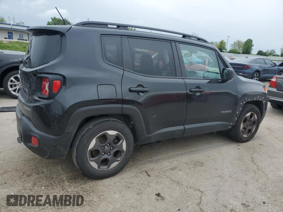 2017 Jeep Renegade Sport with VIN ZACCJAAB6HPF81011, listed as a Copart auction lot 55580935 with 150,743 mi miles and Salvage title. Bid and sale history available at DreamBid. Image 3.