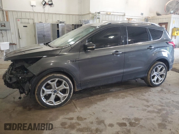 2019 Ford Escape Titanium with VIN 1FMCU0J91KUC02268, listed as a Copart auction lot 54150445 with 165,897 mi miles and Salvage title. Bid and sale history available at DreamBid. Image 1.