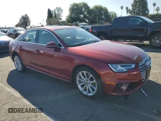 2019 Audi A4 Premium Plus with VIN WAUENAF41KA044624, listed as a Copart auction lot 50043695 with 12,368 mi miles and Salvage Title. Bid and sale history available at carsss.com. Image 4.