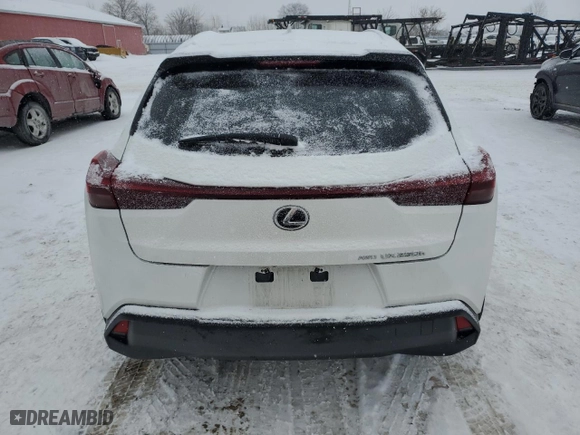2023 Lexus UX with VIN JTHP9JBH5P2066098, listed as a Copart auction lot 42002925 with 25739 miles and Salvage Title. Bid and sale history available at carsss.com. Image 6.