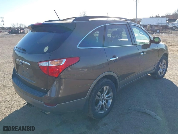 2012 Hyundai Veracruz Limited with VIN KM8NU4CC6CU185588, listed as a IAAI auction lot 41455986 with 175,675 mi miles. Bid and sale history available at carsss.com. Image 4.