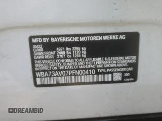 2023 BMW 4 Series 430i xDrive с VIN WBA73AV07PFN00410, выставлен на аукционе Copart как лот 46872495 с пробегом 31 148 миль миль и На запчасти • Non repairable. История ставок и продаж доступна на DreamBid. Изображение 14.