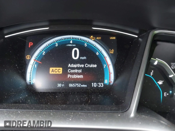2019 Honda Civic Sedan EX with VIN 19XFC1F31KE013956, listed as a IAAI auction lot 41502562 with 65,752 mi miles. Bid and sale history available at carsss.com. Image 16.