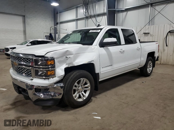 2015 Chevrolet Silverado 1500 LT with VIN 3GCUKREC7FG466872, listed as a Copart auction lot 43591865 with 176,850 mi miles and Salvage Title. Bid and sale history available at DreamBid. Image 1.