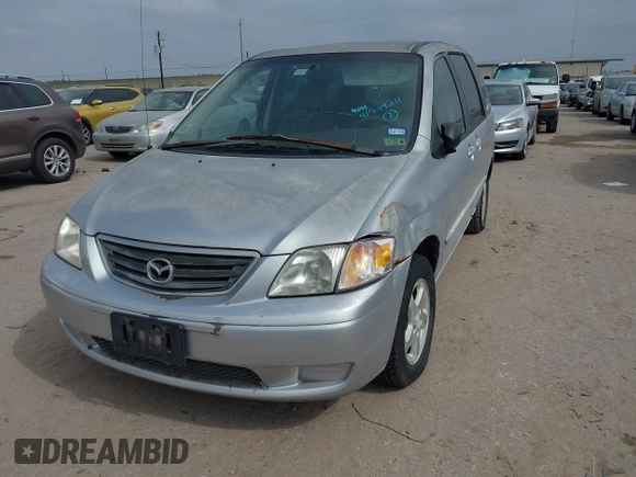 2001 Mazda MPV DX with VIN JM3LW28Y710184668, listed as a IAAI auction lot 41549211 with 1 mi miles. Bid and sale history available at carsss.com. Image 2.