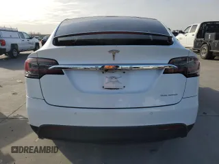2020 Tesla Model X Long Range with VIN 5YJXCBE25LF220932, listed as a Copart auction lot 42344875 with 49,275 mi miles and Salvage Title. Bid and sale history available at carsss.com. Image 6.