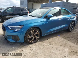2023 Audi A3 Premium with VIN WAUAUDGY7PA039956, listed as a Copart auction lot 86191984 with 3,646 mi miles and Non Repairable. Bid and sale history available at carsss.com. Image 1.