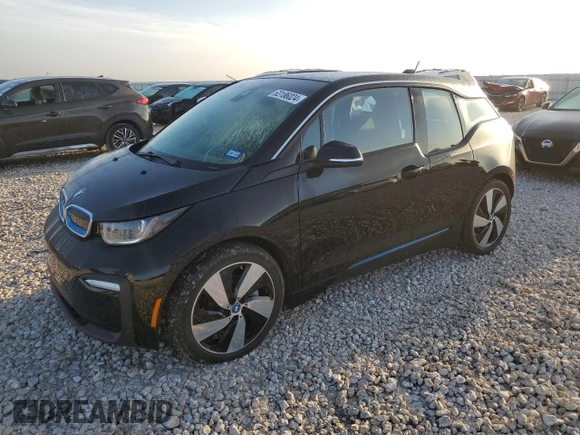 2021 BMW i3 with VIN WBY8P2C03M7K07077, listed as a Copart auction lot 63186024 with 6,381 mi miles and Salvage Title. Bid and sale history available at carsss.com. Image 1.