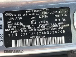 2021 Kia K5 LX with VIN 5XXG24J24MG028209, listed as a Copart auction lot 49917675 with 87,726 mi miles and Salvage Title. Bid and sale history available at carsss.com. Image 13.