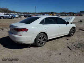 2020 Volkswagen Passat 2.0T SEL with VIN 1VWCA7A37LC013064, listed as a Copart auction lot 47346795 with 0 mi miles and Salvage Title. Bid and sale history available at carsss.com. Image 3.