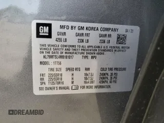 2021 Chevrolet TrailBlazer RS with VIN KL79MTSL4MB181017, listed as a Copart auction lot 58503093 with 45,135 mi miles. Bid and sale history available at carsss.com. Image 14.
