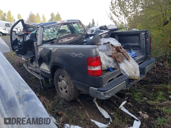 2005 Ford F-150 STX with VIN 1FTRX14W05NA02882, listed as a Copart auction lot 84502524 with 0 mi miles and Salvage Title. Bid and sale history available at carsss.com. Image 2.