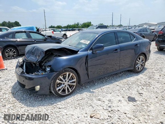 2006 Lexus IS 350 with VIN JTHBE262862006199, listed as a Copart auction lot 57180525 with 187,728 mi miles and Salvage title. Bid and sale history available at DreamBid. Image 1.