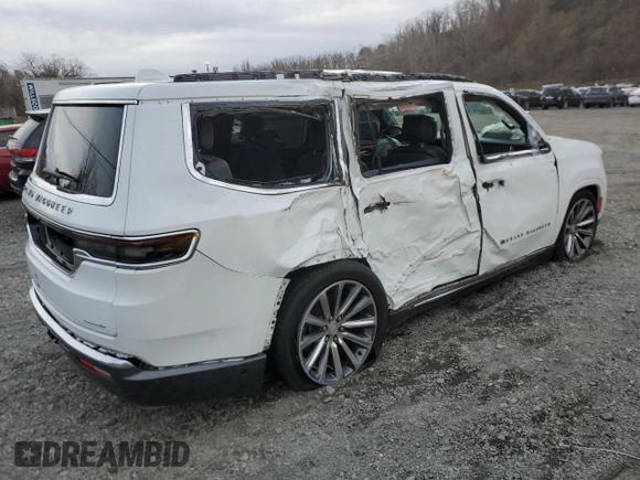 2022 Jeep Grand Wagoneer Series II with VIN 1C4SJVFJ6NS167011, listed as a Copart auction lot 80907574 with 48,653 mi miles and Non repairable. Bid and sale history available at DreamBid. Image 3.