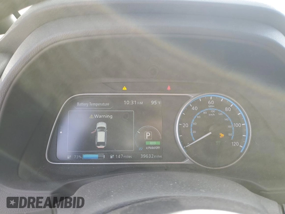 2020 Nissan LEAF SV Plus with VIN 1N4BZ1CPXLC306404, listed as a Copart auction lot 49684355 with 39,632 mi miles and Salvage Title. Bid and sale history available at DreamBid. Image 9.