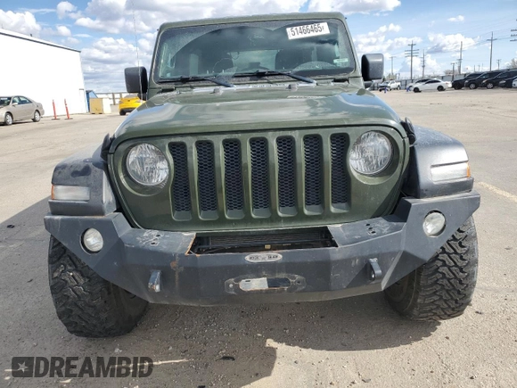 2021 Jeep Wrangler Unlimited Sport S with VIN 1C4HJXDG2MW712223, listed as a Copart auction lot 51466465 with 54,032 mi miles and Salvage Title. Bid and sale history available at carsss.com. Image 5.