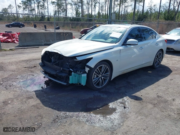 2015 Infiniti Q50 Premium with VIN JN1BV7APXFM331963, listed as a IAAI auction lot 41743215 with 142,489 mi miles. Bid and sale history available at carsss.com. Image 18.