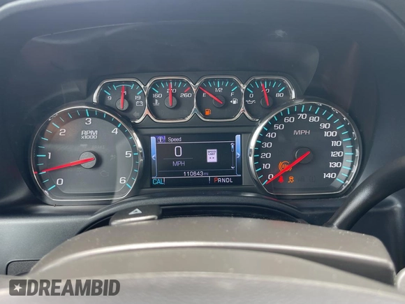 2017 Chevrolet Silverado 1500 LT with VIN 3GCUKREC9HG516786, listed as a Copart auction lot 55291505 with 110,643 mi miles and Clean Title. Bid and sale history available at DreamBid. Image 8.