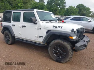 2020 Jeep Wrangler Unlimited Freedom with VIN 1C4HJXDGXLW329337, listed as a IAAI auction lot 42127188 with 43,348 mi miles and . Bid and sale history available at DreamBid. Image 1.