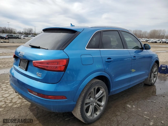 2016 Audi Q3 Premium Plus with VIN WA1EFCFS2GR021429, listed as a Copart auction lot 45678395 with 103,090 mi miles and Salvage Title. Bid and sale history available at carsss.com. Image 3.