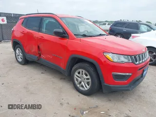 2018 Jeep Compass Sport with VIN 3C4NJCAB0JT461627, listed as a IAAI auction lot 42279936 with 126,930 mi miles and . Bid and sale history available at DreamBid. Image 1.