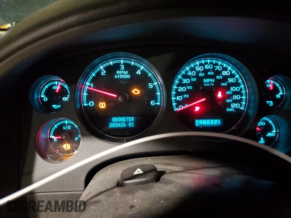 2008 Chevrolet Suburban LTZ with VIN 3GNFK16378G208290, listed as a Copart auction lot 60696725 with 203,426 mi miles and Salvage title. Bid and sale history available at DreamBid. Image 9.