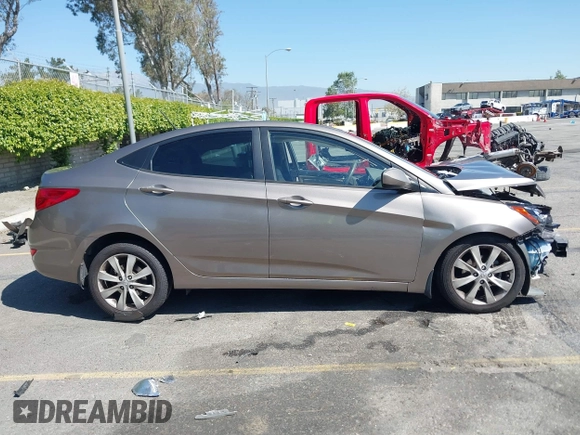2013 Hyundai Accent GLS with VIN KMHCU4AE3DU314187, listed as a IAAI auction lot 42001713 with 99,845 mi miles. Bid and sale history available at carsss.com. Image 14.