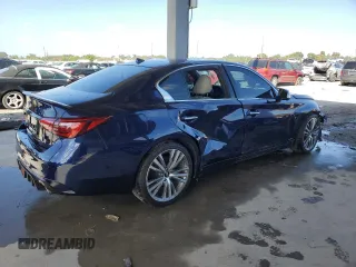 2021 Infiniti Q50 Sensory with VIN JN1EV7CP0MM703236, listed as a Copart auction lot 41563465 with 70,474 mi miles and Salvage Title. Bid and sale history available at DreamBid. Image 3.