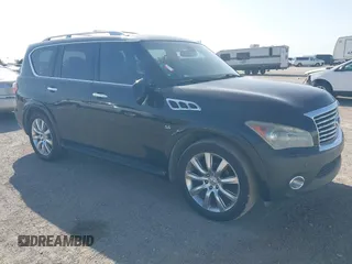 2014 Infiniti QX80 with VIN JN8AZ2NF2E9555610, listed as a IAAI auction lot 42765210 with 215,717 mi miles and . Bid and sale history available at DreamBid. Image 1.