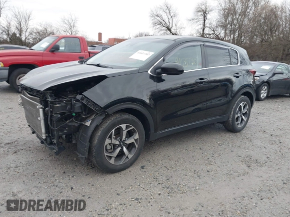 2020 Kia Sportage LX with VIN KNDPM3AC2L7784884, listed as a IAAI auction lot 41037307 with 46,030 mi miles and . Bid and sale history available at DreamBid. Image 2.