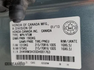 2013 Honda CR-V LX with VIN 2HKRM3H35DH001763, listed as a Copart auction lot 51514265 with 315,922 mi miles and Clean Title. Bid and sale history available at carsss.com. Image 13.