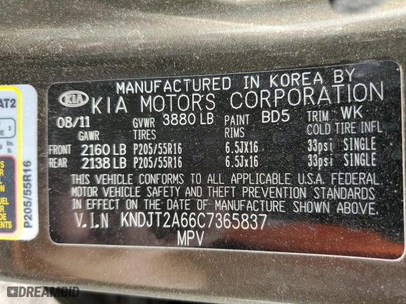 2012 Kia Soul + with VIN KNDJT2A66C7365837, listed as a Copart auction lot 48905295 with 119,459 mi miles and Salvage Title. Bid and sale history available at carsss.com. Image 14.