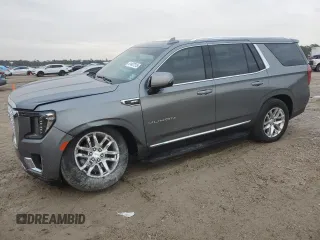 2022 GMC Yukon SLT with VIN 1GKS1BKD7NR330453, listed as a Copart auction lot 41437315 with 34,811 mi miles and Salvage Title. Bid and sale history available at carsss.com. Image 1.
