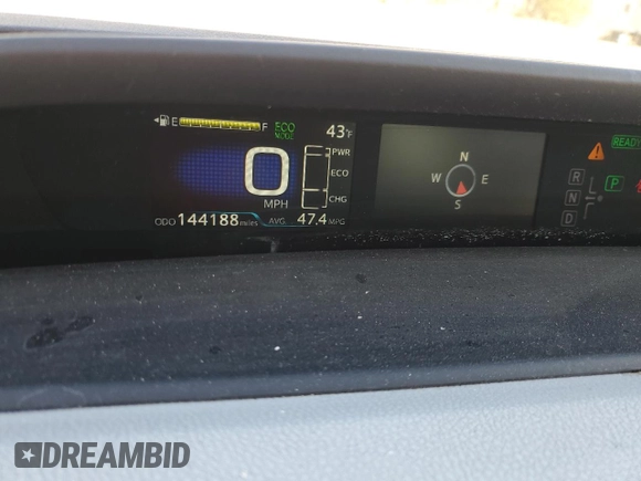 2017 Toyota Prius Two with VIN JTDKARFU3H3050034, listed as a Copart auction lot 46259835 with 144,188 mi miles and Salvage Title. Bid and sale history available at DreamBid. Image 9.