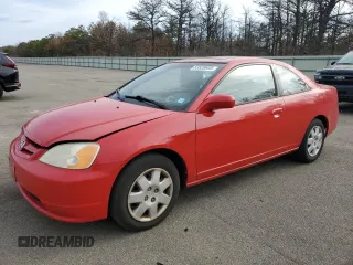 2001 Honda Civic EX with VIN 1HGEM22971L118856, listed as a Copart auction lot 53528605 with 195,412 mi miles and Salvage Title. Bid and sale history available at carsss.com. Image 1.