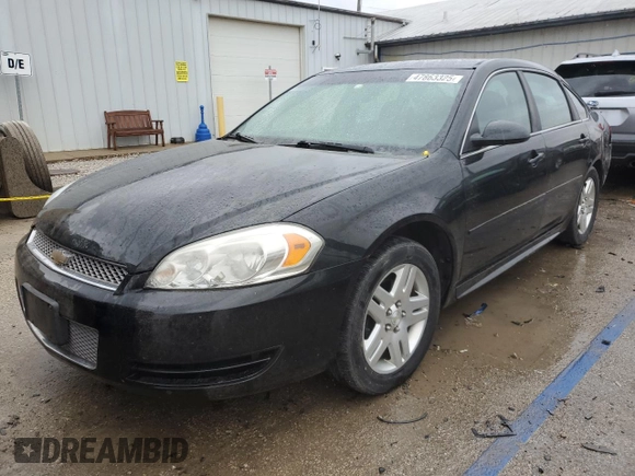 2013 Chevrolet Impala LT with VIN 2G1WB5E31D1121949, listed as a Copart auction lot 47863325 with 96,626 mi miles and Salvage Title. Bid and sale history available at DreamBid. Image 1.