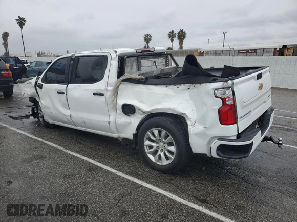 2021 Chevrolet Silverado 1500 Custom with VIN 3GCPWBEK5MG290112, listed as a Copart auction lot 48987505 with 47,923 mi miles and Salvage Title. Bid and sale history available at DreamBid. Image 2.