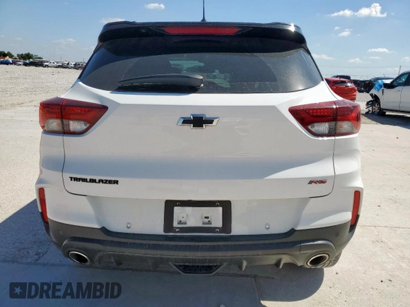 2021 Chevrolet TrailBlazer RS with VIN KL79MTSLXMB150581, listed as a Copart auction lot 54243785 with 42,459 mi miles and Salvage Title. Bid and sale history available at DreamBid. Image 6.