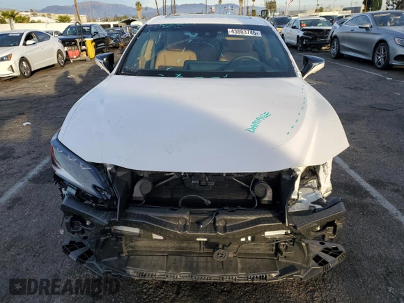 2022 Lexus ES 300h Luxury with VIN 58AEA1C11NU018217, listed as a Copart auction lot 43803745 with 9,446 mi miles and Salvage title. Bid and sale history available at DreamBid. Image 5.