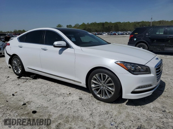 2017 Genesis G80 3.8L with VIN KMHGN4JE4HU198261, listed as a Copart auction lot 51484545 with 77,110 mi miles and Salvage title. Bid and sale history available at DreamBid. Image 4.