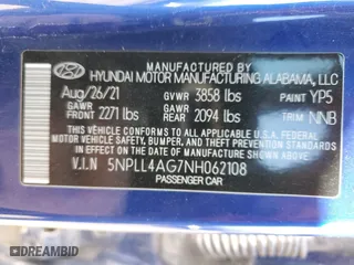 2022 Hyundai Elantra SE with VIN 5NPLL4AG7NH062108, listed as a Copart auction lot 49962955 with 134,637 mi miles and Salvage Title. Bid and sale history available at carsss.com. Image 14.
