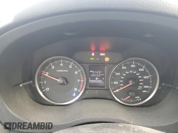 2015 Subaru Impreza 2.0i with VIN JF1GPAA65F9269270, listed as a Copart auction lot 88978045 with 108,580 mi miles and Salvage title. Bid and sale history available at DreamBid. Image 9.